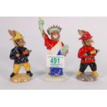 Royal Doulton Bunnykins to include Fireman DB183: (limited edition), Fireman DB75 and Statue of