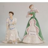 Royal Doulton Lady Figures Merry Christmas Hn3096 & Jean HN3757(2):