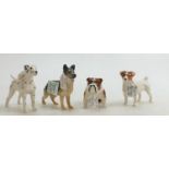 Beswick Jack Russel 2109: Alsation 3258, Bulldog 1731 and Dalmation 1763 (4)