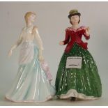 Royal Doulton Lady Figures Holly HN3647 & Milk Maid HN4305(2):