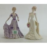 Two coalport figures: Coalport figures first waltz and one similar (2)