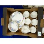 Crown Regent Floral Decorated Tea Set: