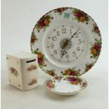 Royal Albert Old Country Rose Wall Clock: saucer & Christmas Magic Money Box(3)