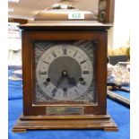 20th Century Smiths Tempora Wooden Cased Mantle Clock: presentation plate noted to front