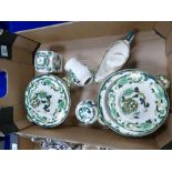 A Collection of Masons Chartreuse patterned items to include: Tureens, lidded pots, gravy boat etc