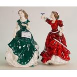 Royal Doulton Lady Figures Irish Charm HN4580 & Pauline HN3643(2):