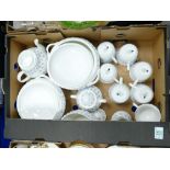 A collection of Wedgwood Windrush Patterned dinner ware to include: tureens, part tea set, gravy