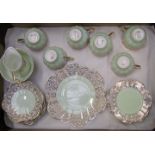 Mayfair china tea ware to include: cups, saucers, milk, sugar, side plates (1 tray)