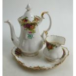 Royal Albert Old Country Roses: coffee pot, cake plate and milk jug (3)