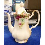 Royal Albert Old Country Rose Coffee pot: marked seconds