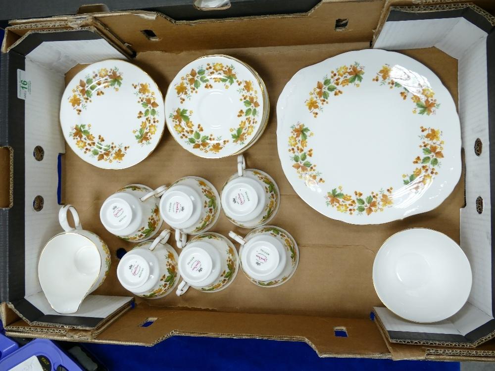Queen Anne Branded Medina Patterned Floral Tea Set: