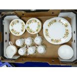 Queen Anne Branded Medina Patterned Floral Tea Set: