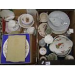 A mixed collection of ceramics: including a Coalport commemorative plate, Royal Limoges gravy