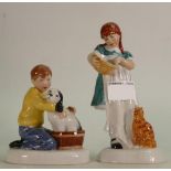 Royal Doulton Child Figures Save Some for Me HN2959 & Please Keep Still HN2967(2)