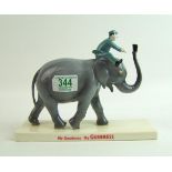 Coalport Guinness Advertising Figure: Elephant and Keeper. Boxed