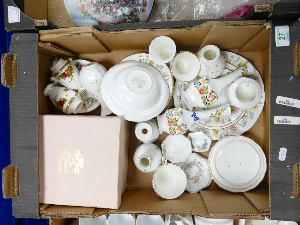 A mixed collection of floral teaware to include:Royal Albert Vases, Foley rimmed bowls, Aynsley