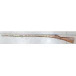 19th Century Indo-Persian percussion musket: length 140cm.
