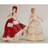 Royal Doulton Lady Figures Christmas Day 1999 HN4214 & Nicole HN3421:
