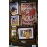 A collection of advertising plaques and postcards: including Golden Shred, Johnnie Walker etc (1