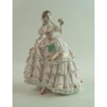 Royal Worcester figure: Royal Worcester figurine The Fairest Rose. Limited edition 2775 of 12500