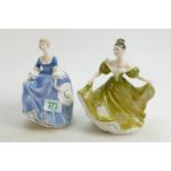 Royal Doulton Seconds Lady figures: Lynne HN2329 and Hilary HN2335(2)