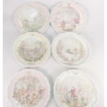 Royal Doulton set of plates from The Wind in the Willows series: comprising Rambling in the wild