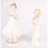 Royal Worcester for Compton Woodhouse Limited Edition figure I Hope: and NSPCC similar figure And so