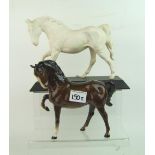 Beswick brown head tucked leg up 1549: plus spirit of freedom 2689 (2).