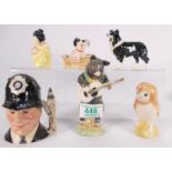 A mixed collection of items to include: Beswick Special Edition Pig Thomas, similar small Owl & Dog,