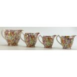 James Kent Chintz Du Barry Fenton Pottery items to include: Graduated jug set with additional