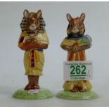 Royal Doulton Bunnykins figures Tutankhamun DB296 and Ankhesenamun DB295, both boxed(2)