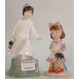 Royal Doulton Child Figures We Wilie Winkie HN3031 & Little Miss Moffat DNR2(2)