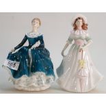 Royal Doulton Lady Figures Janine HN2461 & Sarah HN3384(2): both seconds