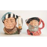 Royal Doulton Large Character Jugs:The Falconer D6523 and Falstaff D6287(2)