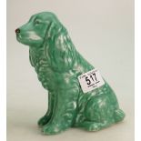 Sylvac Green Art Deco Spaniel Dog figure 1461, height 16.