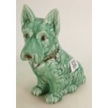 Sylvac Green Art Deco Scottie Dog figure 1207, height 19.