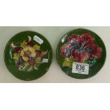 Moorcroft Hibiscus & Columbine: diameter 11.