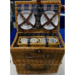 Two Wicker Pic-Nic Baskets and contents:
