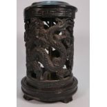 Chinese 1920's Bronze Dragon Lamp Base: height 32cm