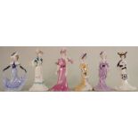 Coalport Small figures from the Lady series to include: Lady Grace, Lady Eliza, Lady Rose,