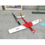 Two part made remote control model airplanes: