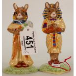 Royal Doulton Bunnykins figures Tutankhamun DB296 & Ankhesenamun DB295(2)