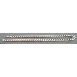 Heavy sterling silver neck chain: Weight 47.9g, wearable length 44.5 cm, width of link 7mm.