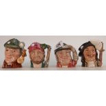 Royal Doulton Small Character jugs to include: Gone Away D6538, The Lumber Jack D6613,