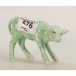 Sylvac Green Art Deco Calf figure 1431, height 8.