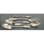 A collection of hallmarked Silver cutlery 159 grams.