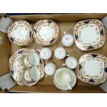 A collection of Sutherland floral & Gilt decorated teaware:
