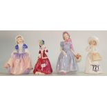 Royal Doulton Small Lady figures: Wendy HN2109, Dinky Do HN1678,