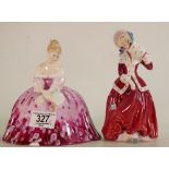 Royal Doulton Lady figures Christmas Morn HN1992 & Victoria HN2471(2)