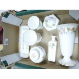 A collection of Wedgwood Mirabelle patterned trinket items including,